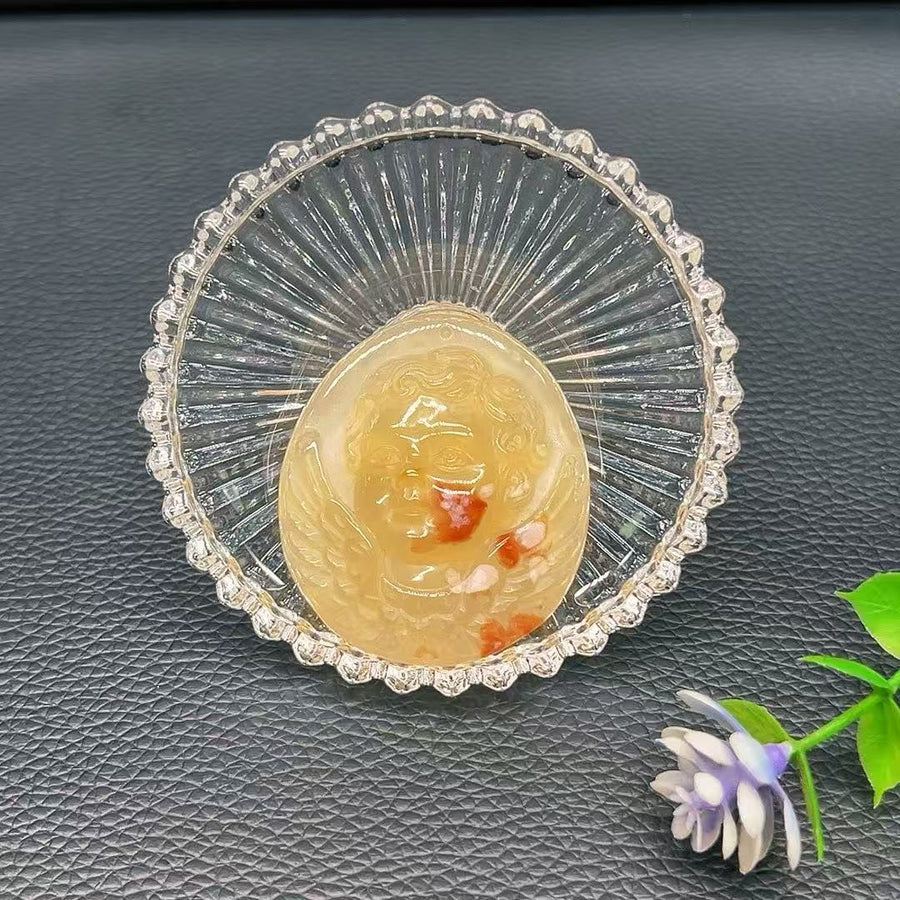 5A22G   Natural Chubut Yellow Agate Pendant