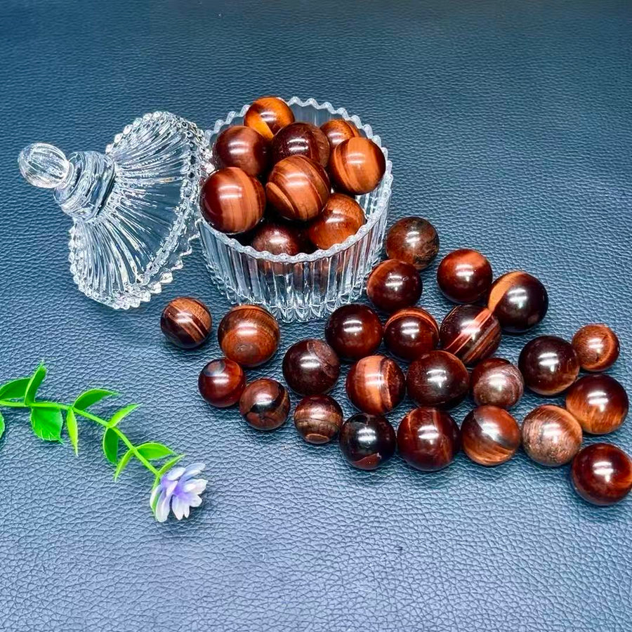 5A 35G    Natural  Red  Tiger's eye Sphere