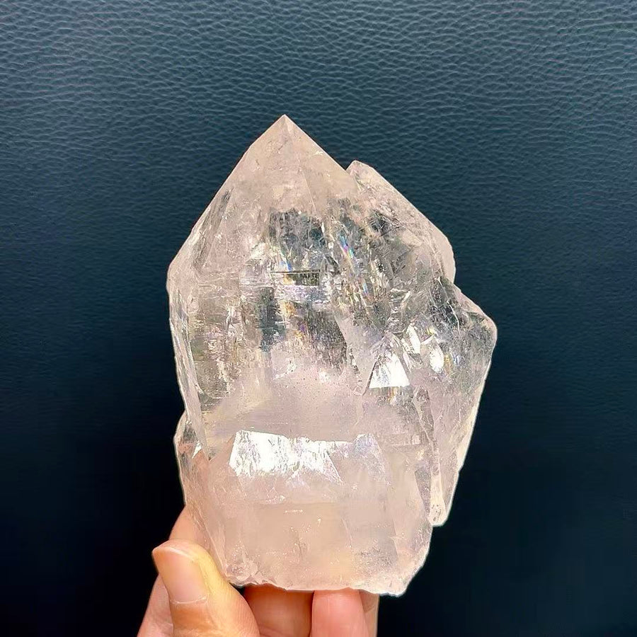 5A 240G   Natural Vivid Transparent White Quartz Cluster Ornament