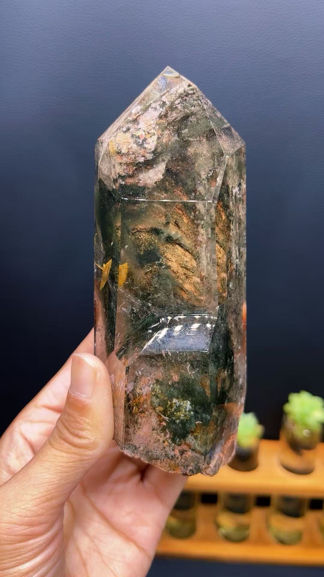 5A  590G   Natural Garden Quartz Pink phantom Quartz