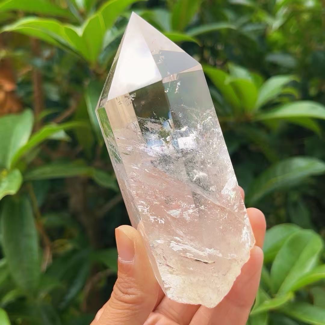 5A 430G  Natural Blue Needle Clear Quartz Point