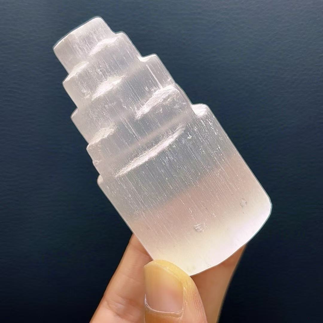 5A      Premium Natural Selenite Healing Stone Ornament