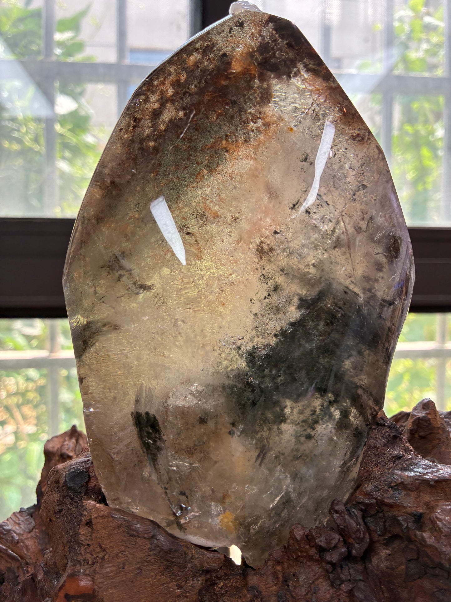 5A1820G Natural Brazil green garden Sparkly Clear Multi-Color darden Quartz freeform