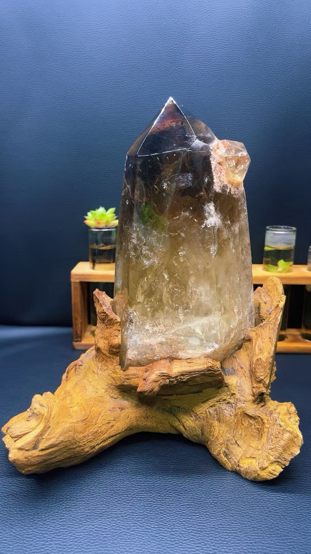 5A 2320G  Rainbow Citrine Large Pillar Ornament
