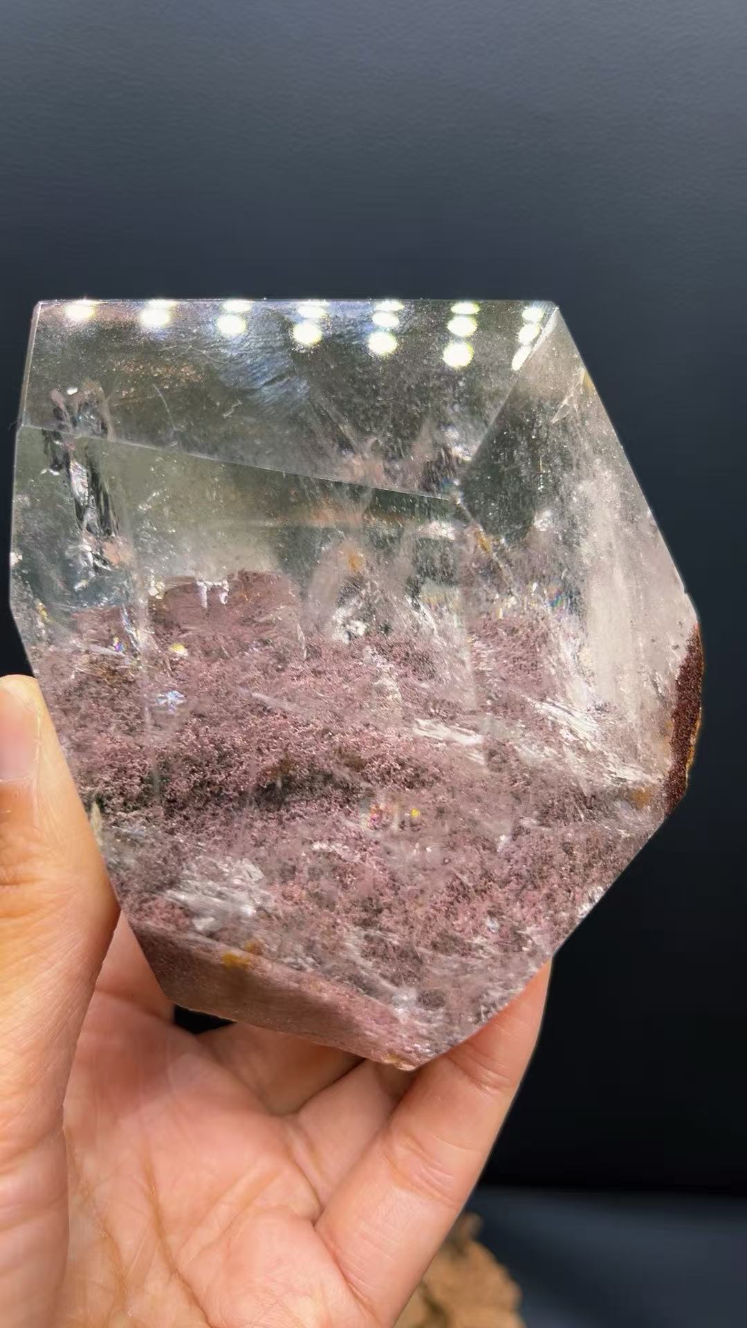 5A  950G  Red ahd  Garden phantom Quartz Lrregular Ornament