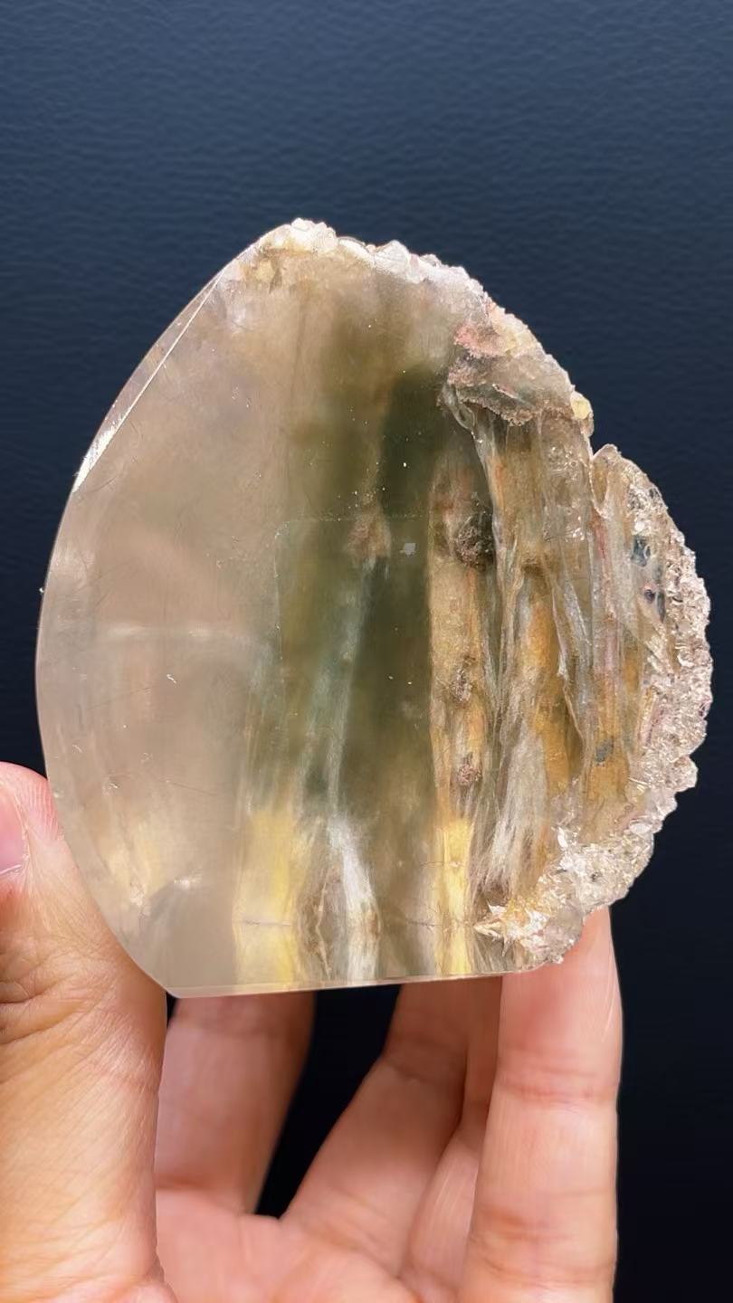 5A 300G   Natural  Blue Green Rutilated Quartz Ornament