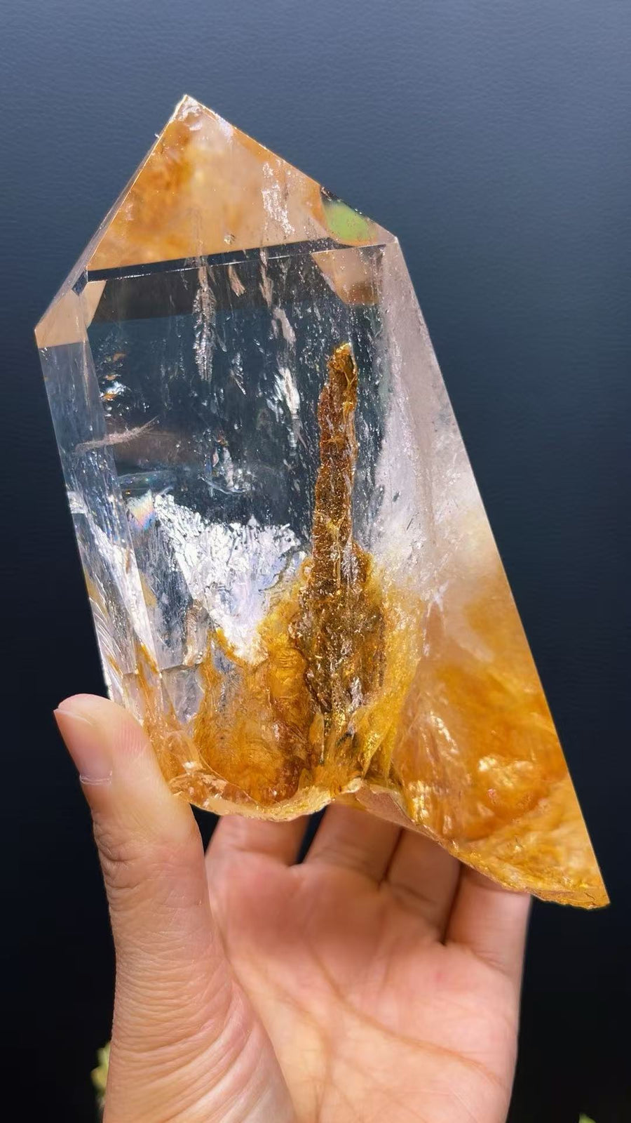 5A  740G  Yellow  phantom Quartz  Clear  Quartz