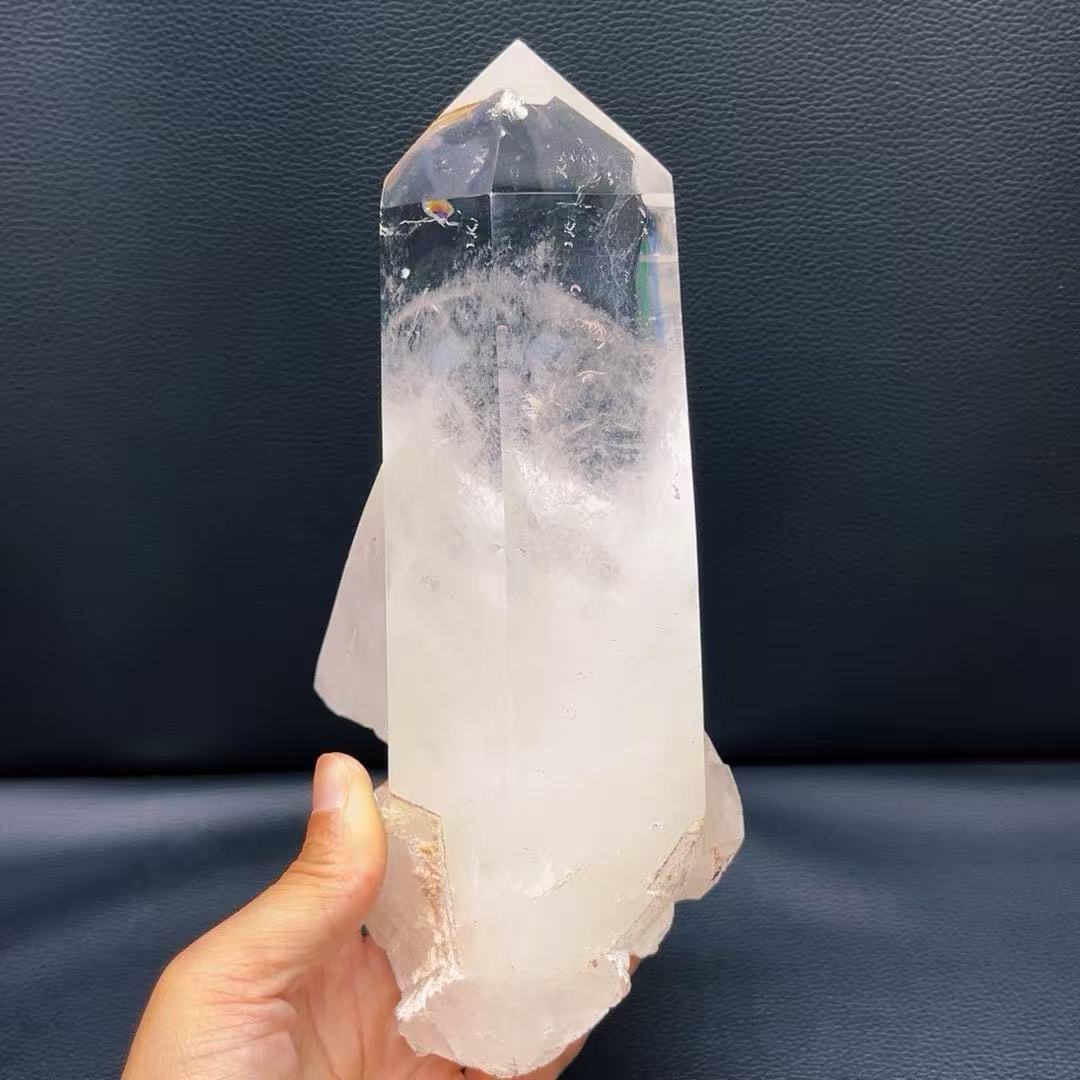 5A 2270G  Sparkling Clear Quartz Large Pillar Ornament