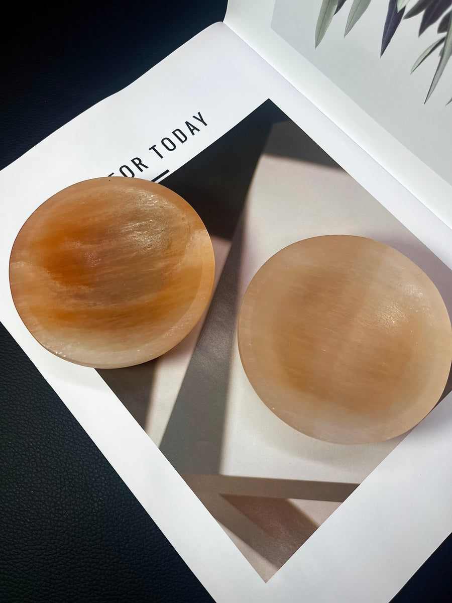 5A Natural Selenite bowl /wand / chakras/tower Healing Stone Ornament