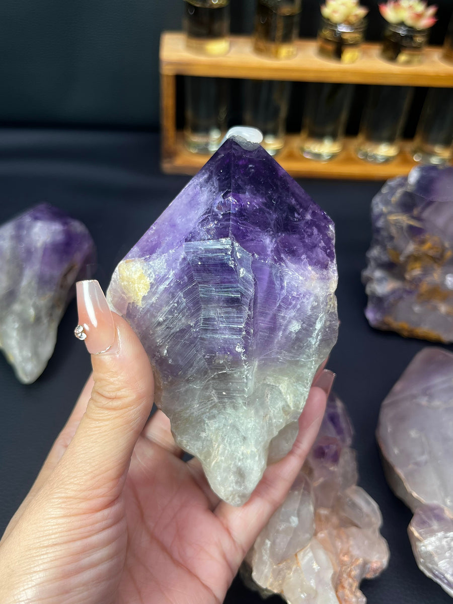 5A140G Natural Amethyst Cluster wand specimen mineral