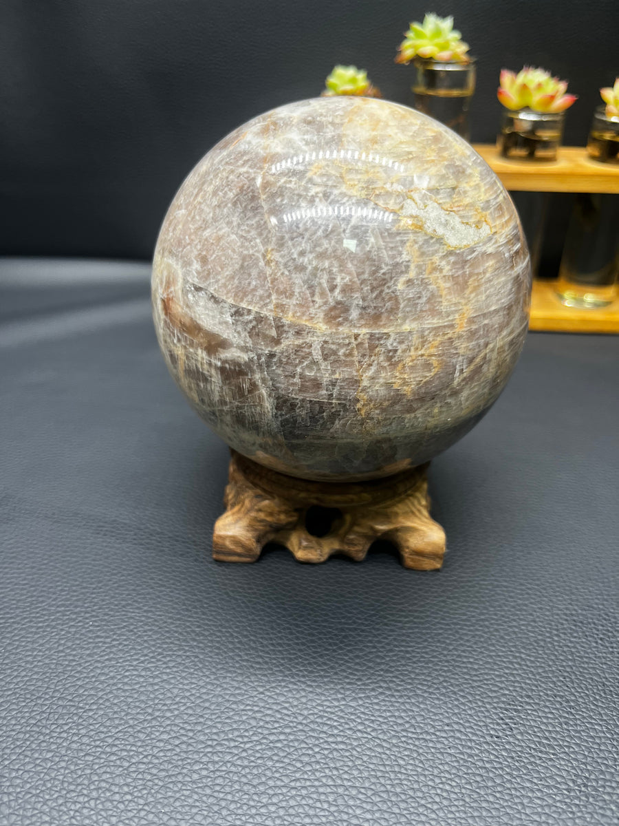 5A600G   Premium Labradorite & Moonstone Sphere