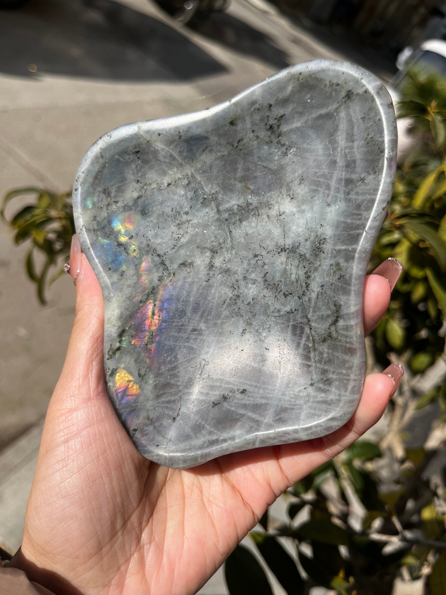 5A240G  Premium Purple Flash Labradorite Bowl