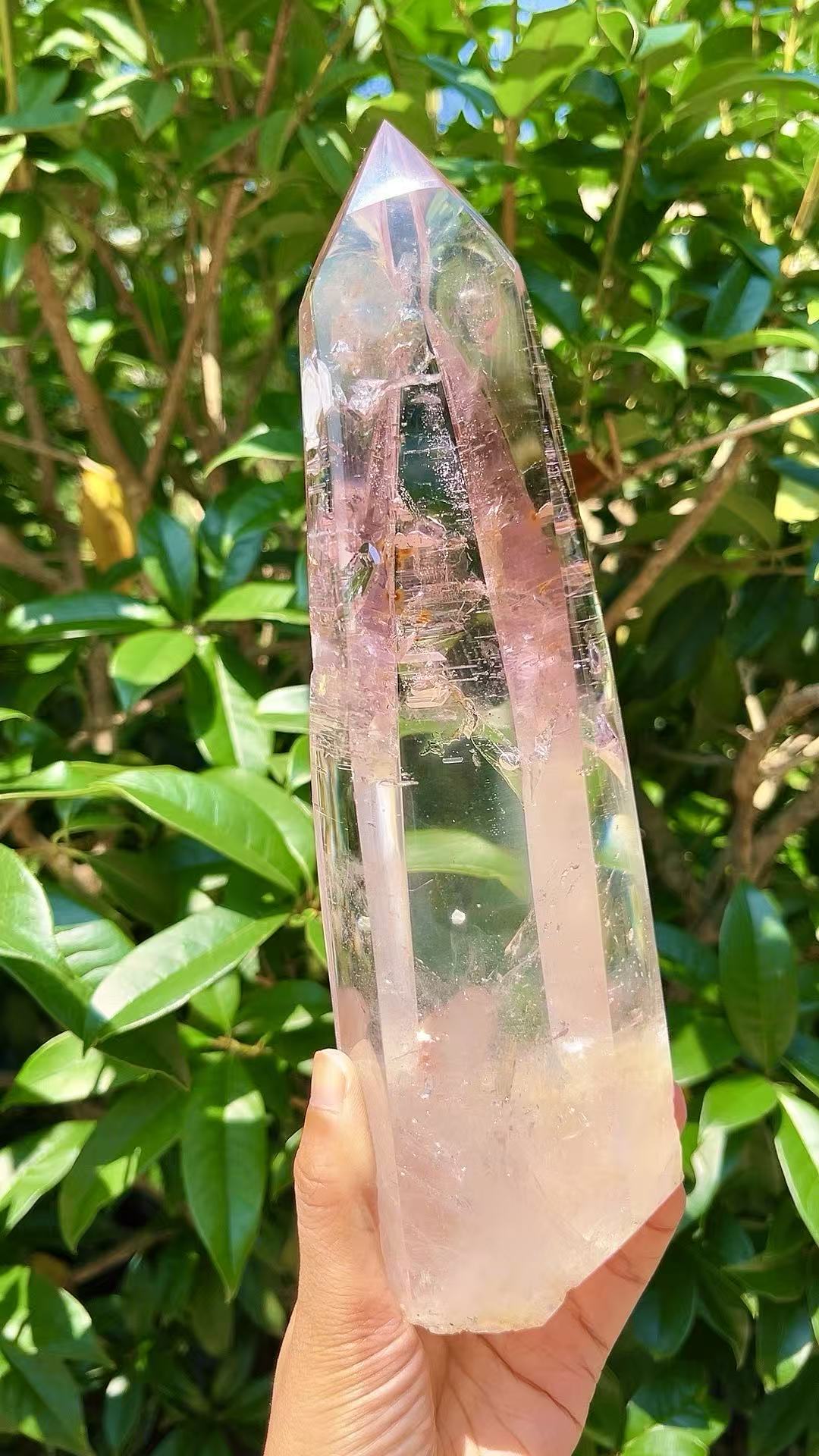 5A1210G   Lavender Amethyst Landscape Water Drop Quartz Crystal Point
