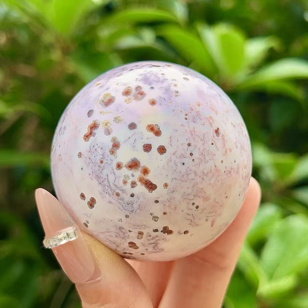 5A300G   Vivid Veined Eight-gen Ocean Jasper Orb
