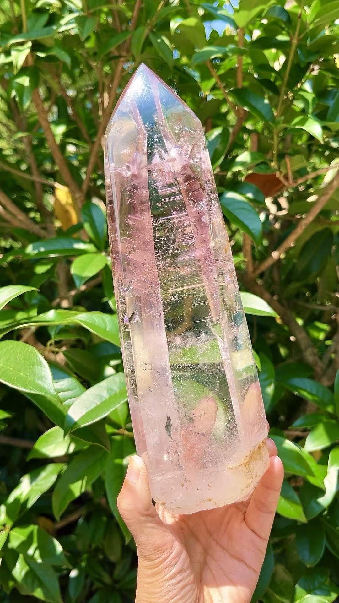 5A1210G   Lavender Amethyst Landscape Water Drop Quartz Crystal Point