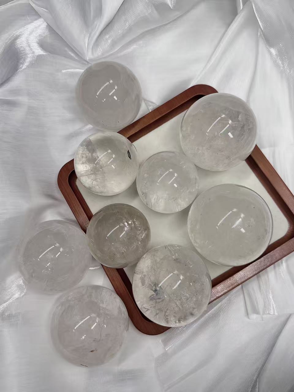 3A Natural crystal clear quartz sphere reiki healing wholesale