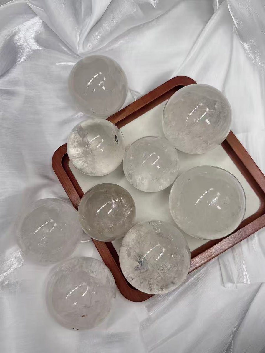 3A Natural crystal clear quartz sphere reiki healing wholesale