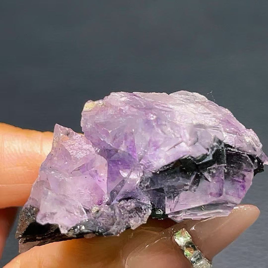 5A40G    Amethyst & Black Tourmaline Intergrowth