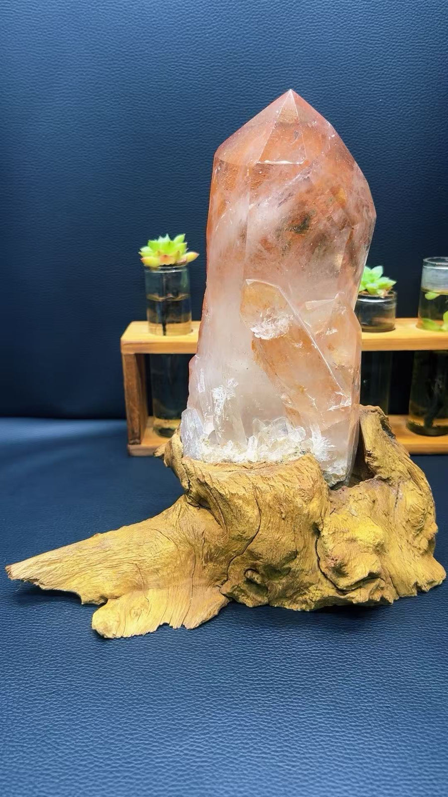 5A 1690 G  Fire  Quartz Hexagonal  Crystal