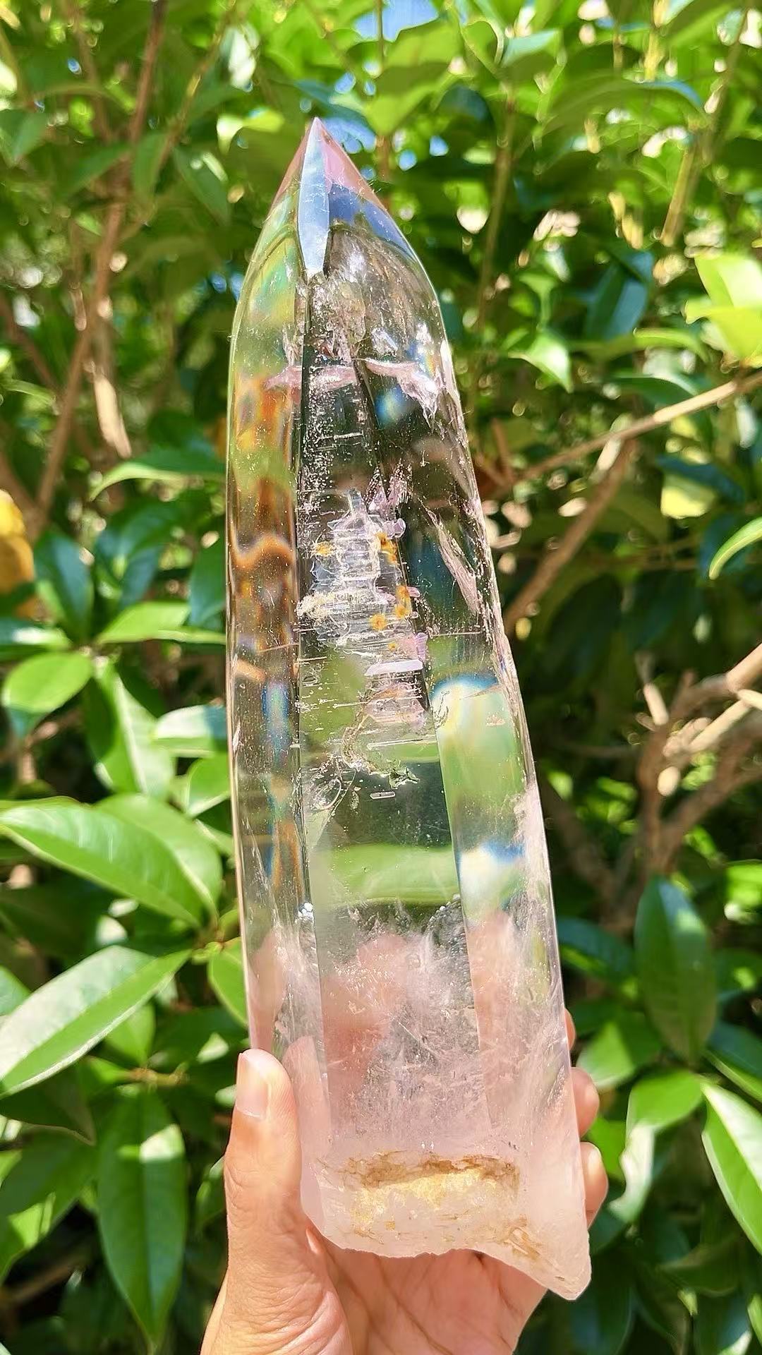 5A1210G   Lavender Amethyst Landscape Water Drop Quartz Crystal Point