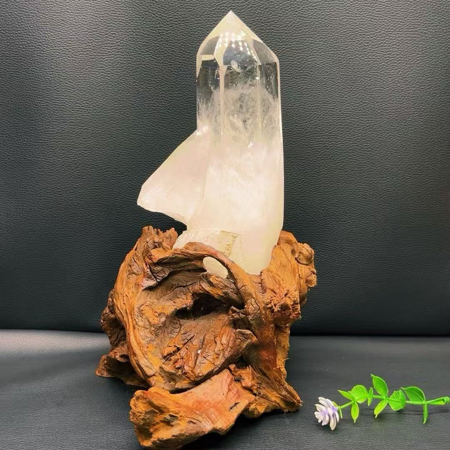5A 2270G  Sparkling Clear Quartz Large Pillar Ornament