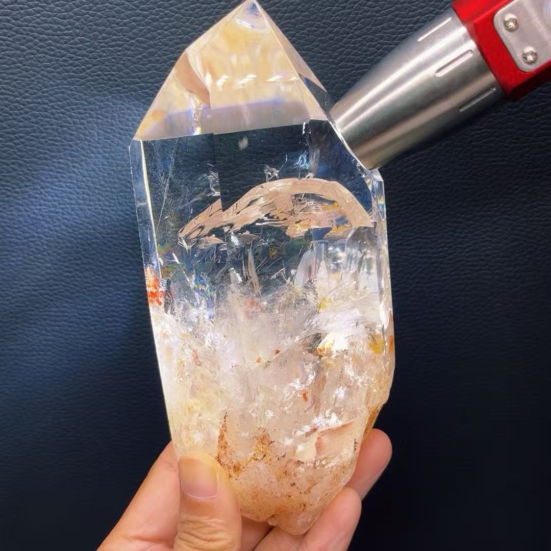 5A1070G   Super Clear Sparkling Rainbow Crystal Pillar Ornament