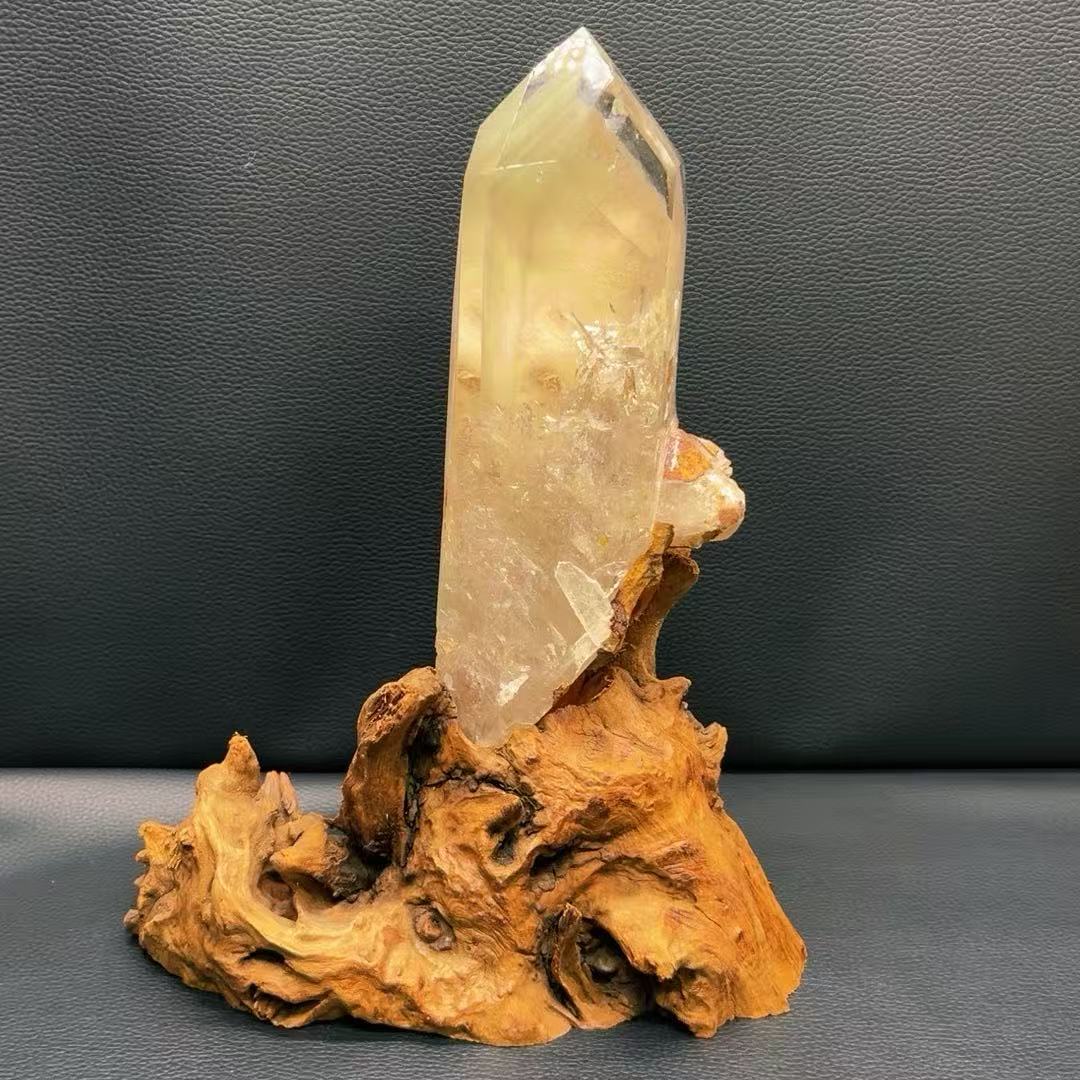 5A 1240G  Green Phantom Hidden Landscape Crystal Pillar