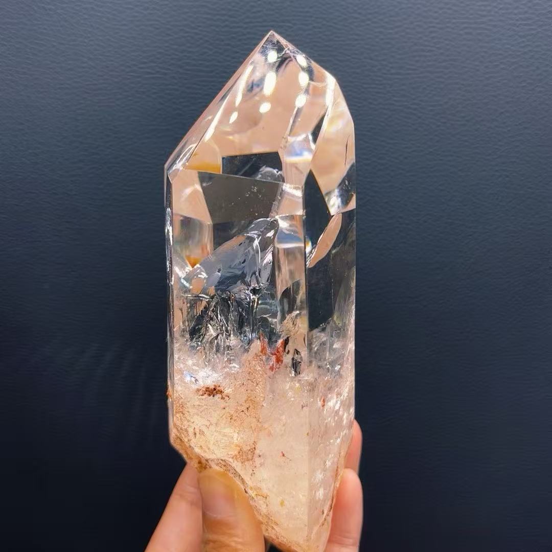 5A1070G   Super Clear Sparkling Rainbow Crystal Pillar Ornament