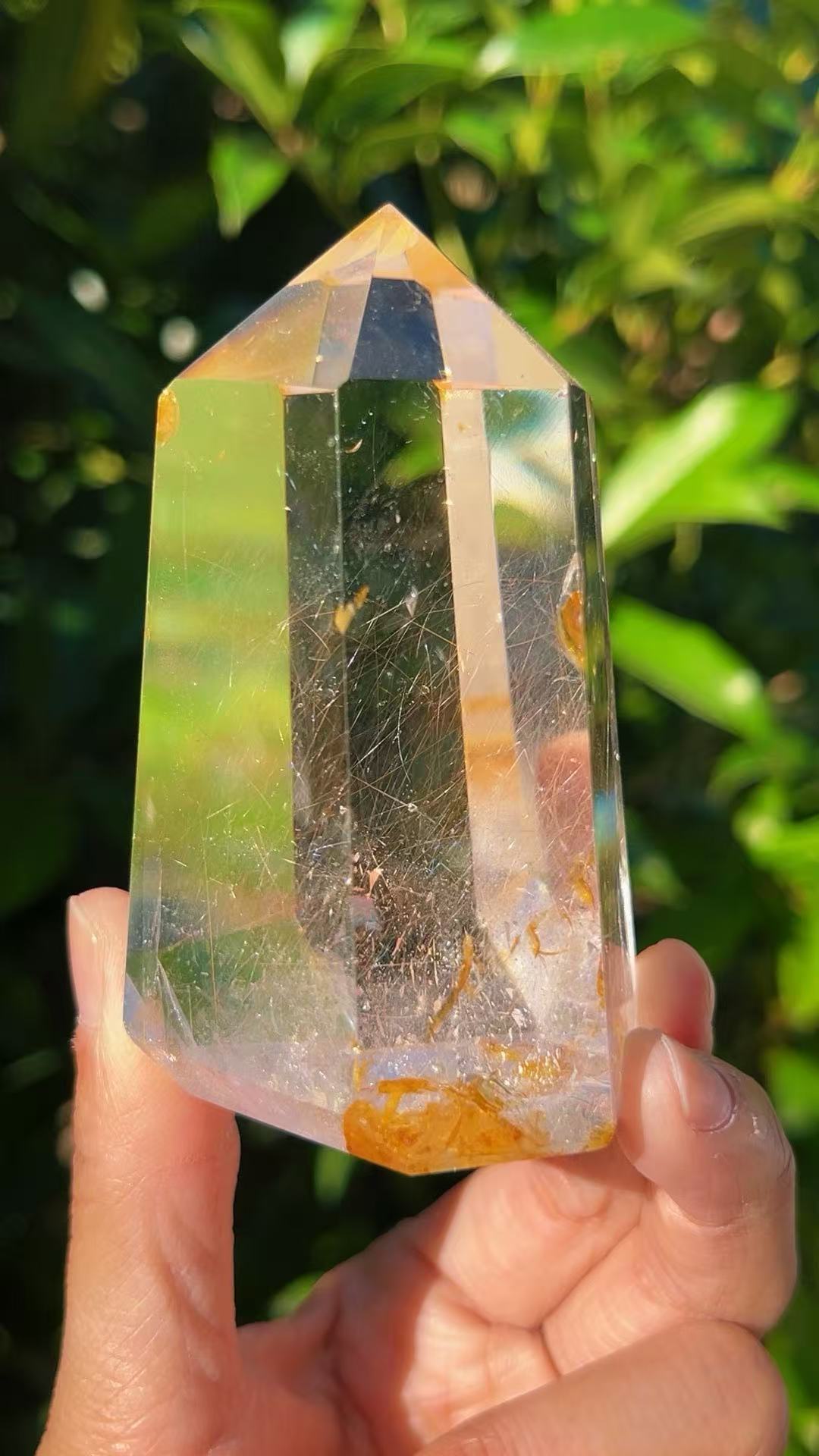 5A 230G   Natural  Crystal  Rutilated Quartz Golden healer