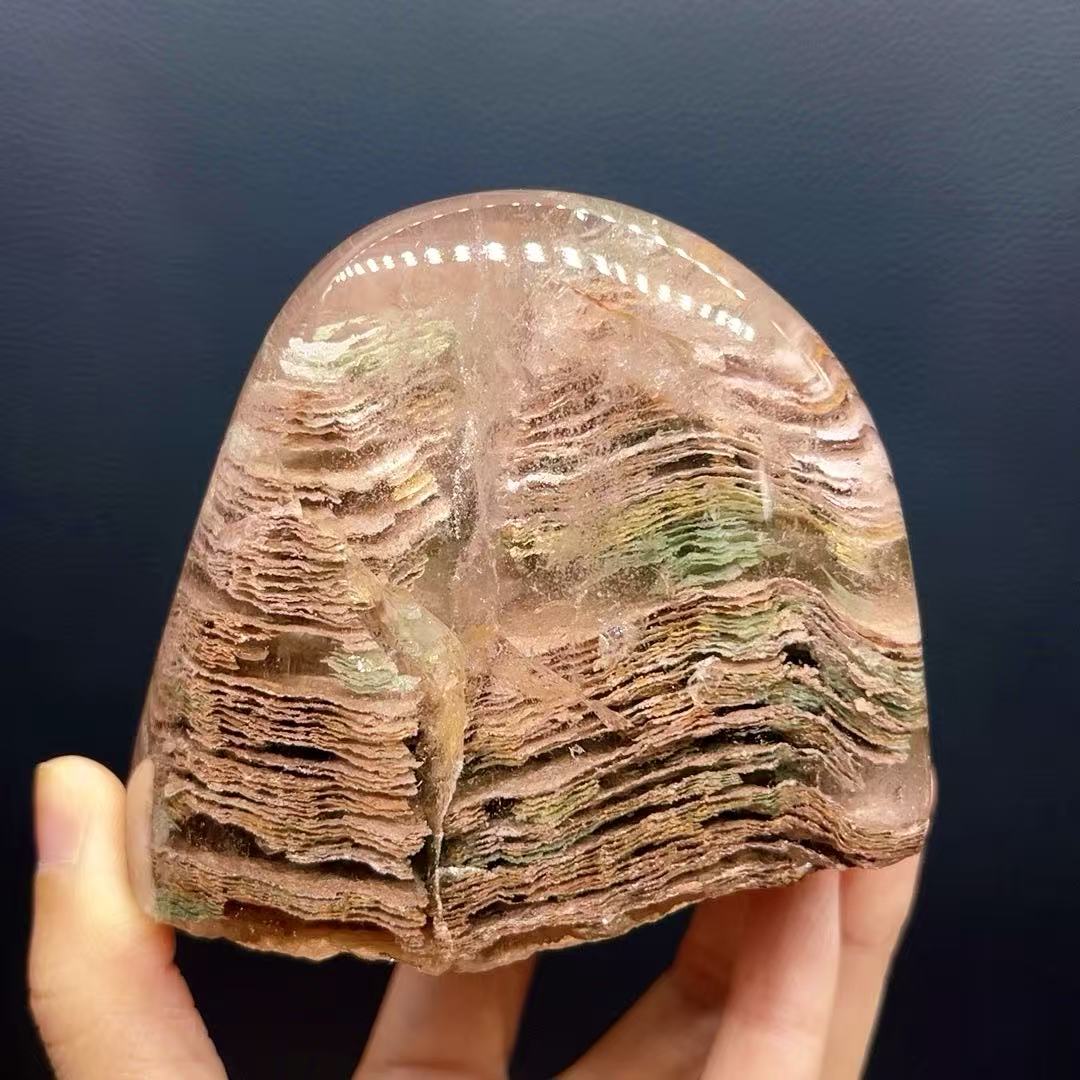 5A920G   Colorful Phantom Quartz Ornament