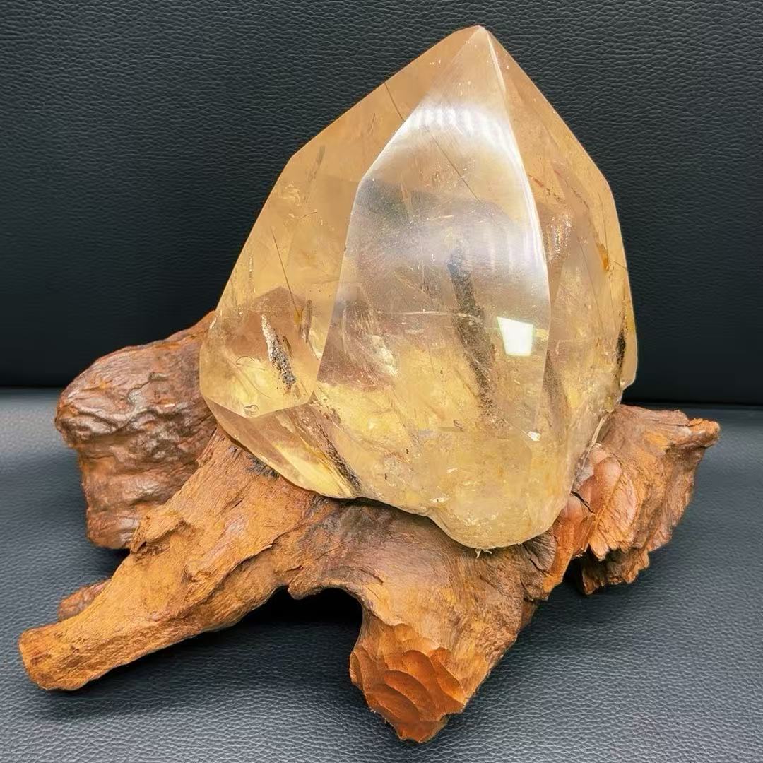 5A 3100G  Lrregular Large Garden Quartz and  Black Rutilated Quartz