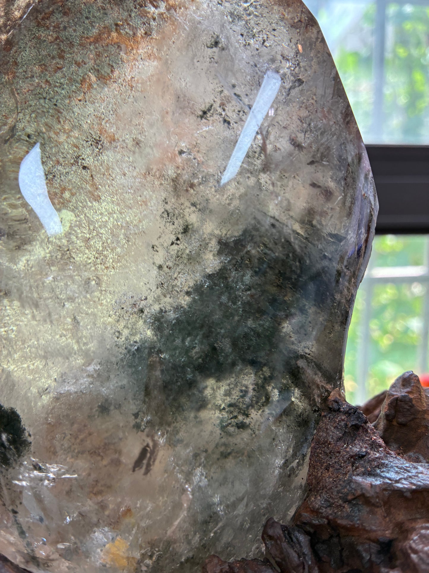 5A1820G Natural Brazil green garden Sparkly Clear Multi-Color darden Quartz freeform