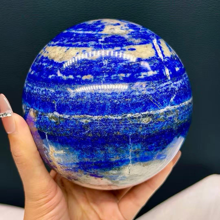 5A 2000G  Vivid Azure Lapis Lazuli Sphere