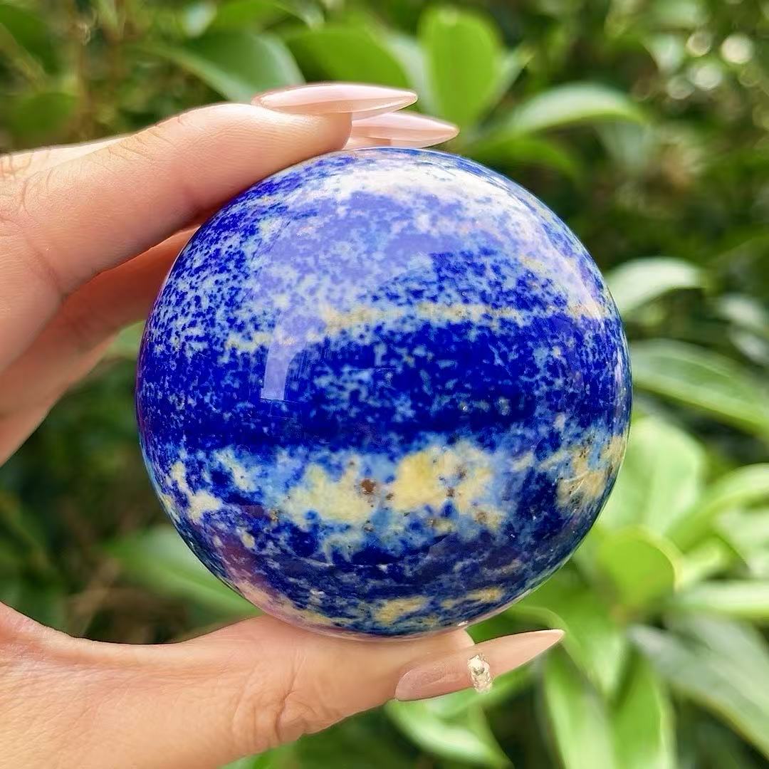 5A 2000G  Vivid Azure Lapis Lazuli Sphere