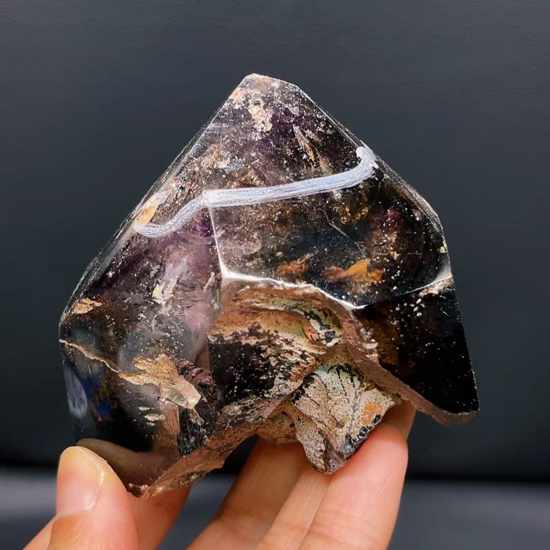 5A 360G  Natural Sea Urchin Amethyst Point