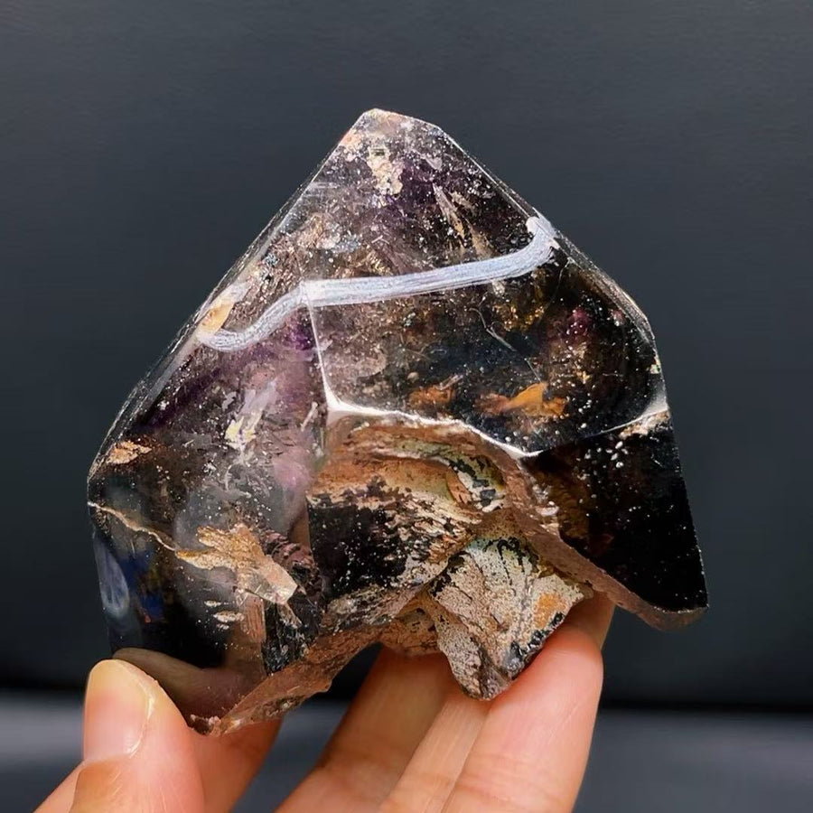 5A 360G  Natural Sea Urchin Amethyst Point