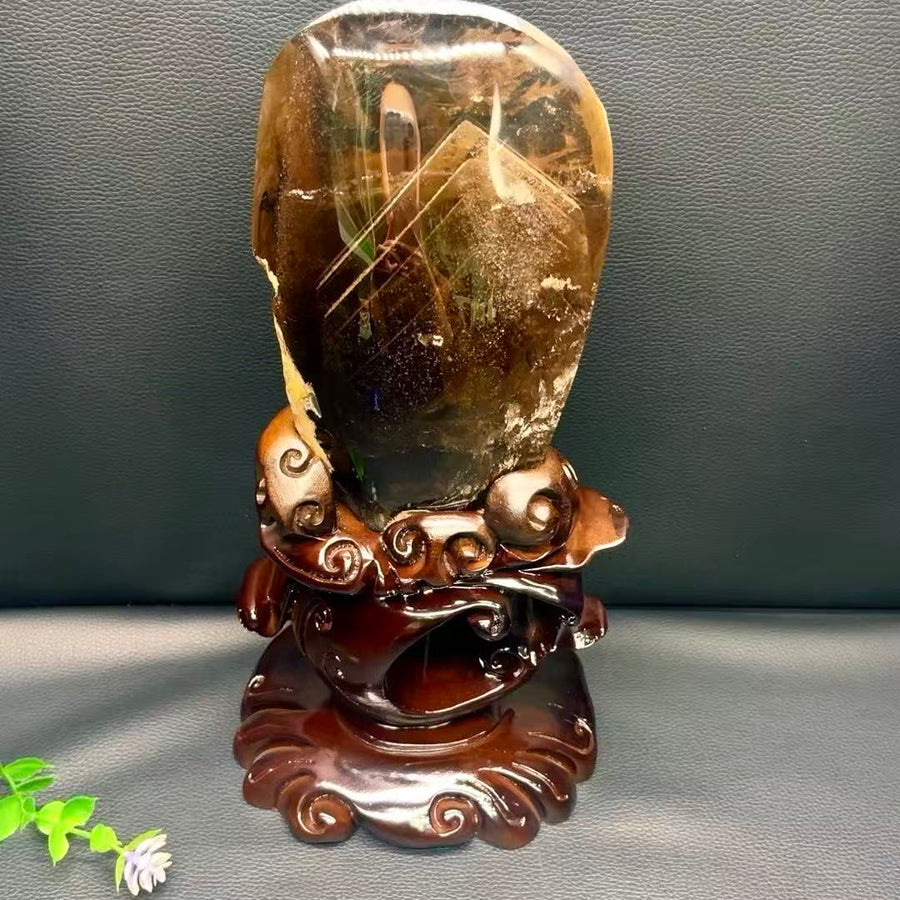 5A 2300G   Smoky Crystal Hidden Mountain Large Ornament