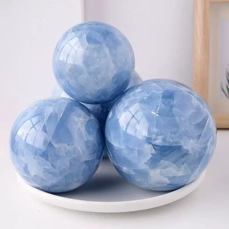5A Natural blue Celestite sphere HEALLING MADAGASGAR wholesale