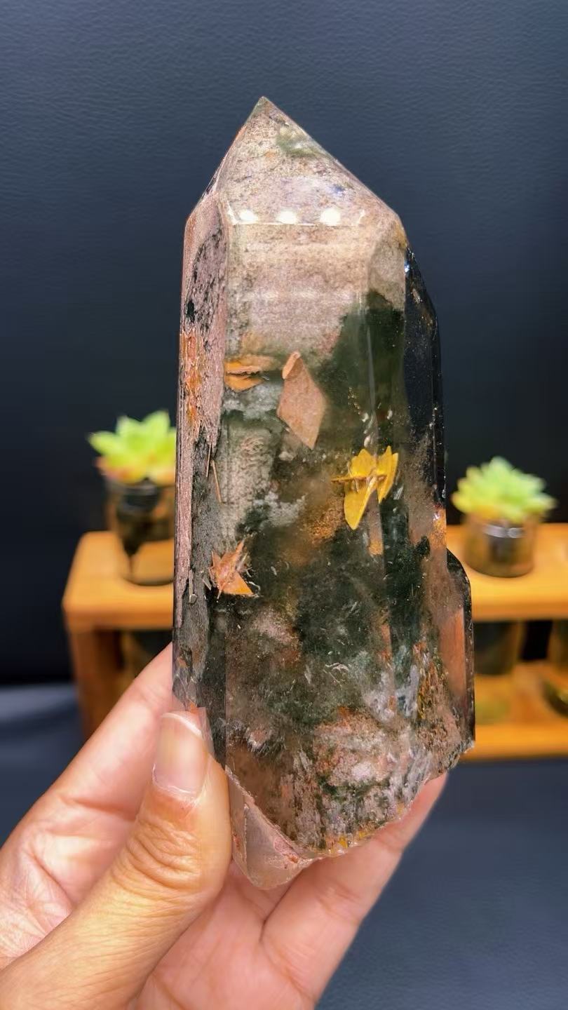 5A  590G   Natural Garden Quartz Pink phantom Quartz