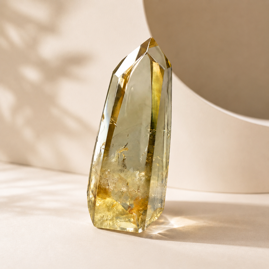5A 360G AAA+ Natural PHANTOM mountain citrine tower Quartz Blue needle inside Energy Attract Wealth