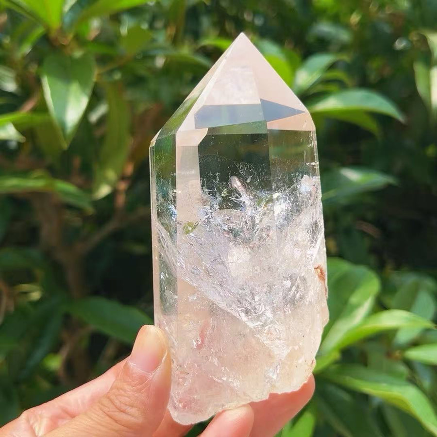 5A 430G  Natural Blue Needle Clear Quartz Point