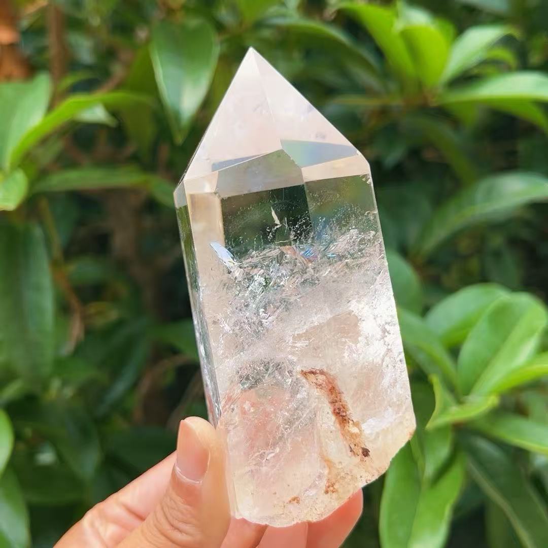 5A 430G  Natural Blue Needle Clear Quartz Point