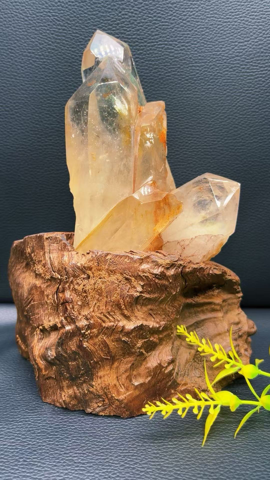 5A 1160G   Green Quartz Golden healer  Crystal Cluster