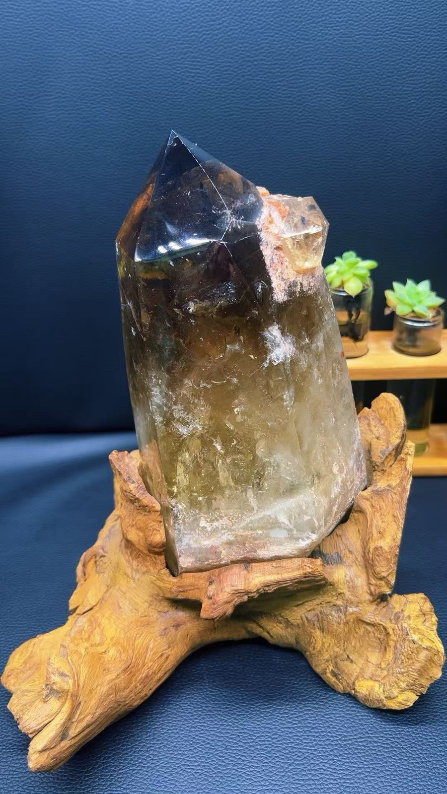 5A 2320G  Rainbow Citrine Large Pillar Ornament
