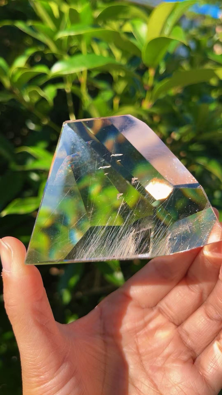 5A 250G Natural transparent White Rutilated clear Quartz lrregular Ornament freeform