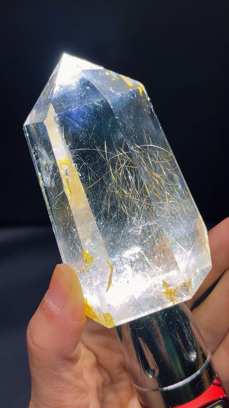 5A 230G   Natural  Crystal  Rutilated Quartz Golden healer