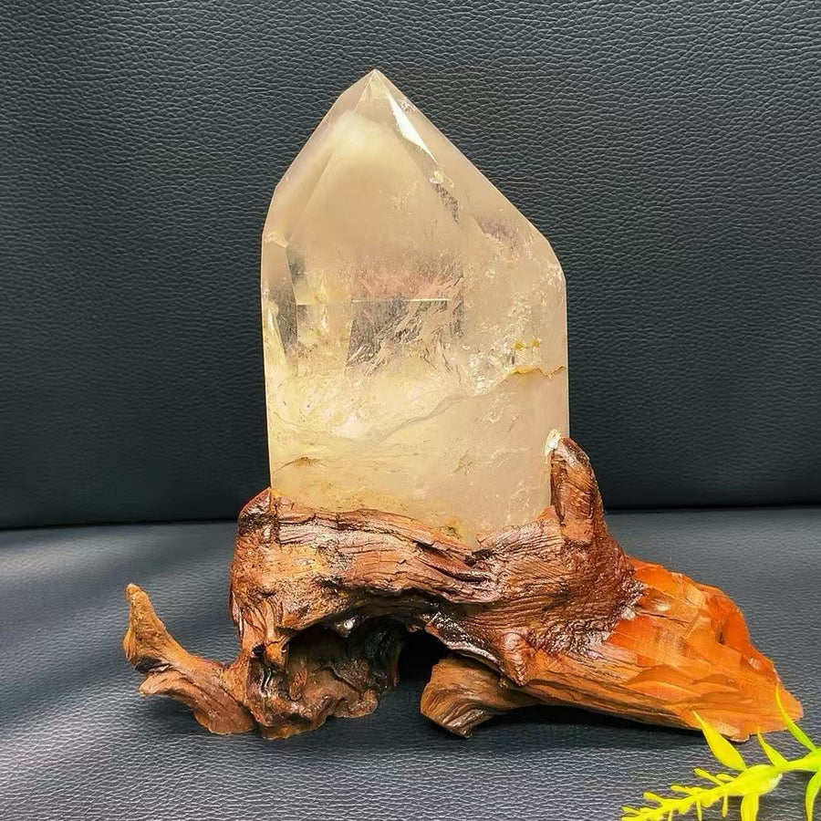 5A1770G Natural White Phantom Landscape garden Quartz freeform