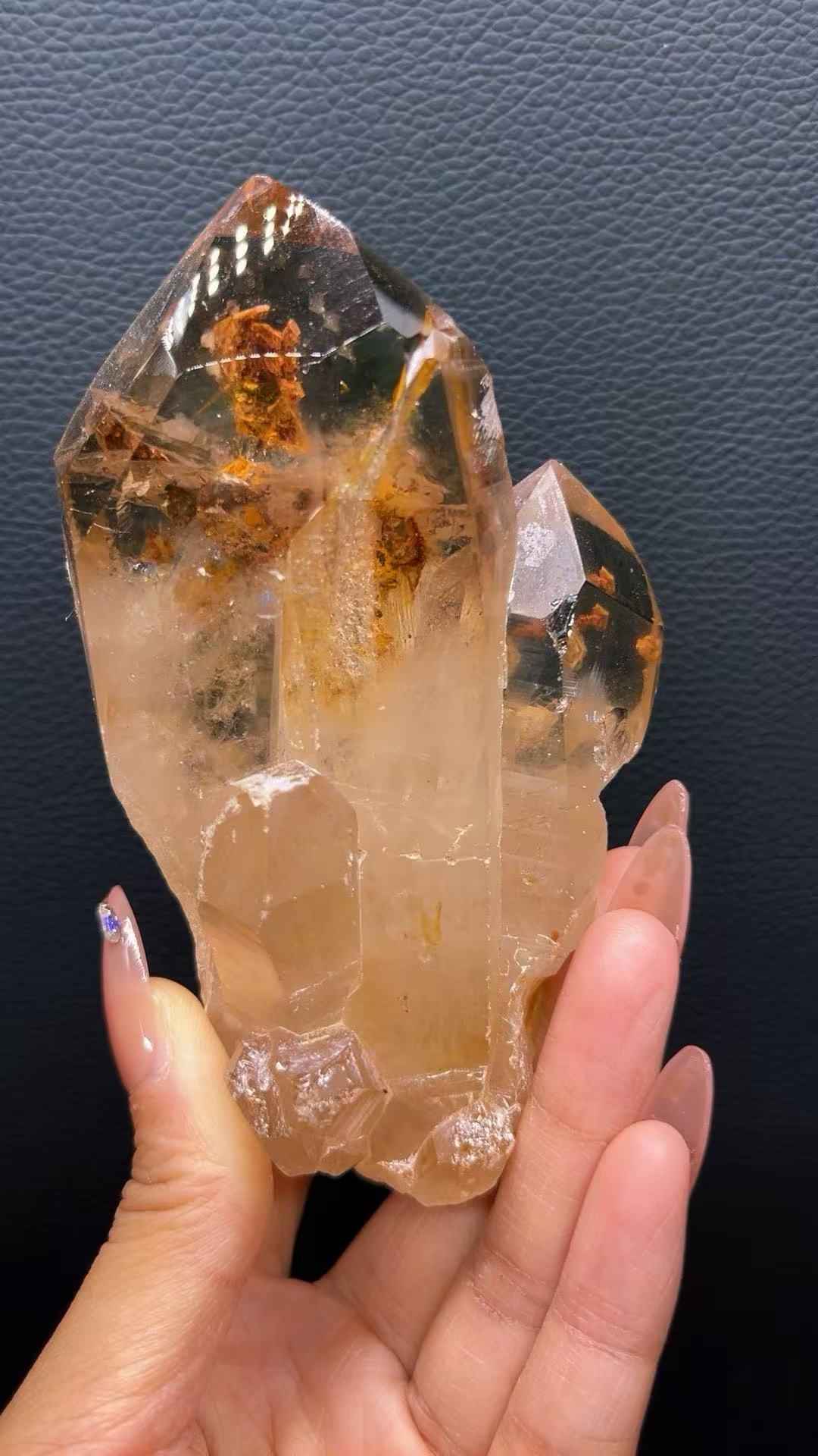 5A  550G  Yellow Phantom Quartz Cluster
