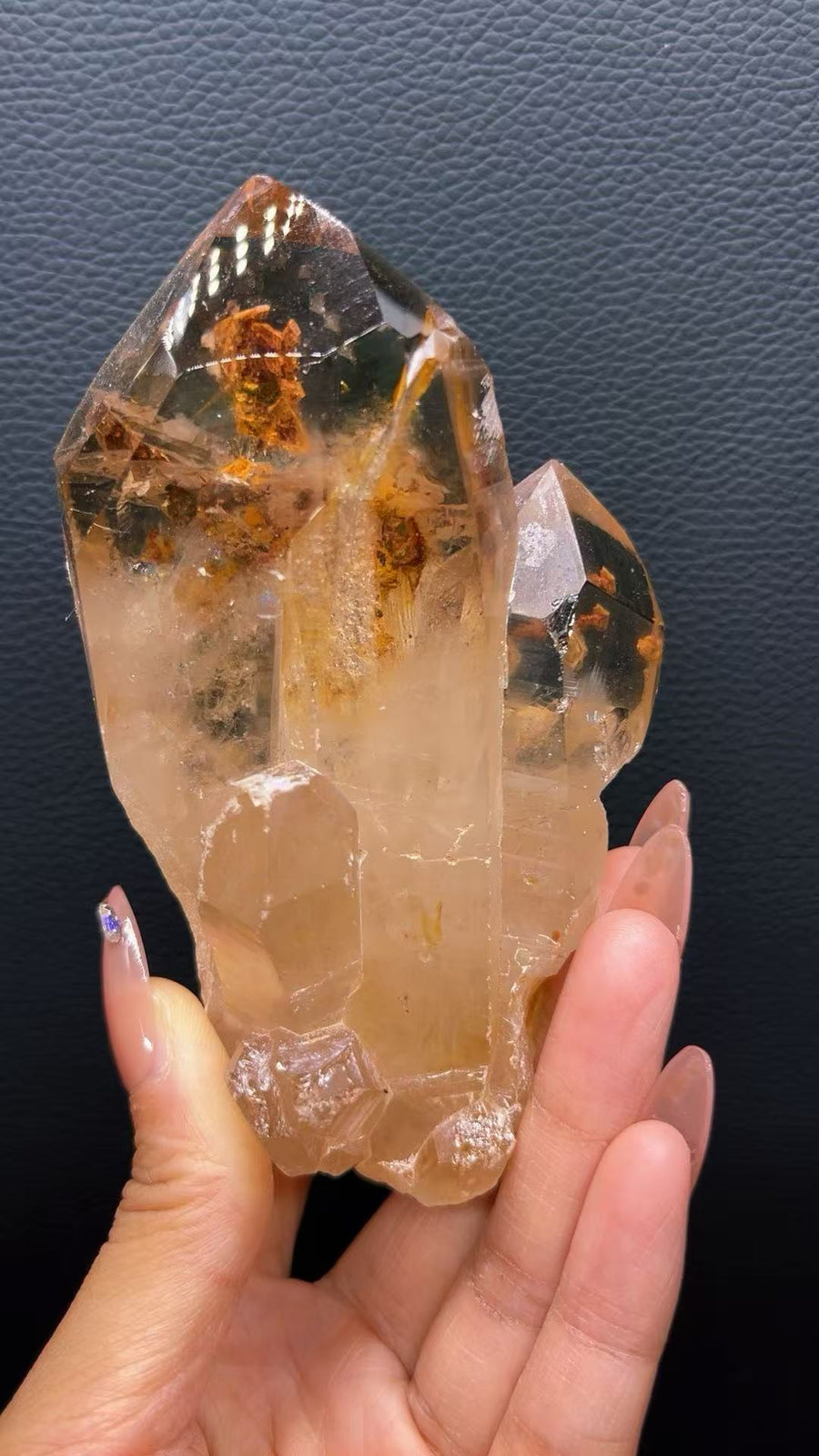 5A  550G  Yellow Phantom Quartz Cluster