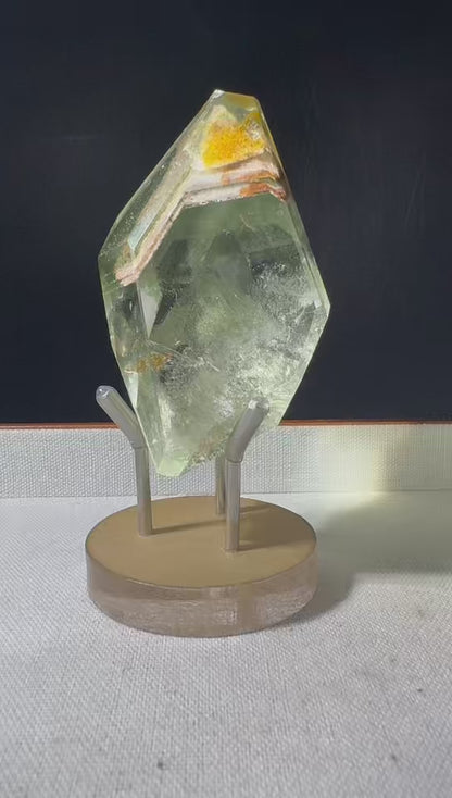 A00243 Rare natural highest quality green layer garden phantom mountain handcrystal